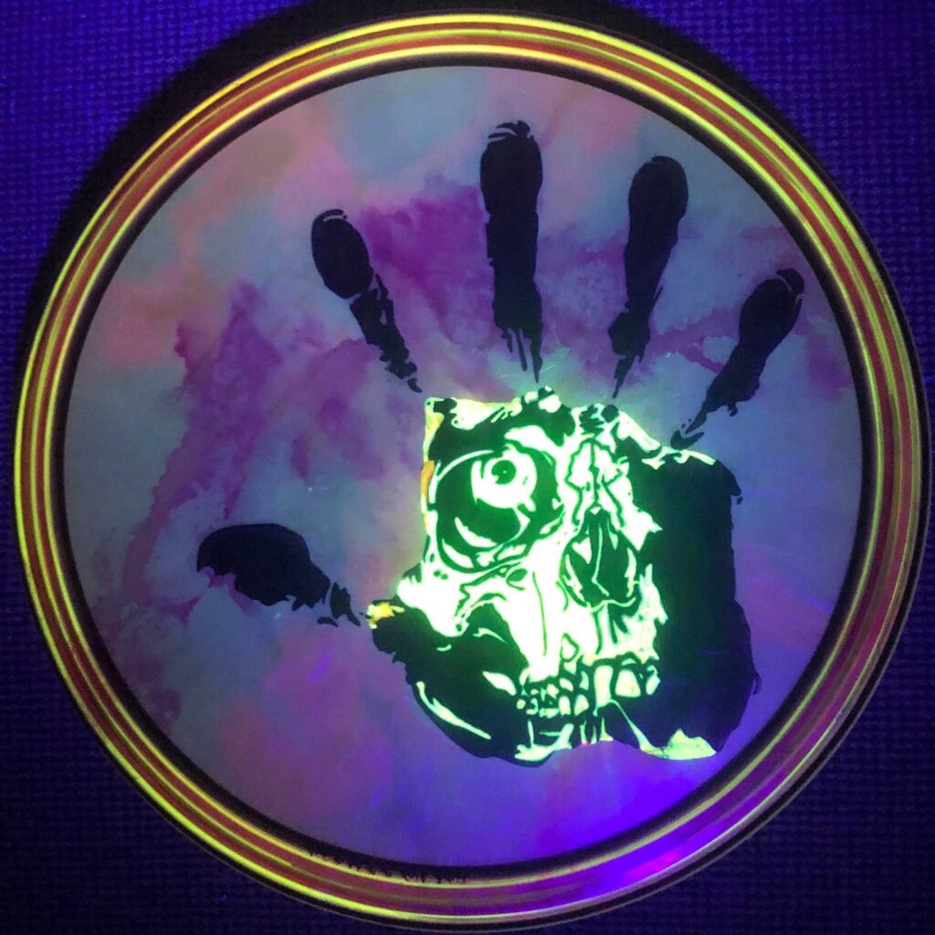 Pushead Skull Hand (black light)